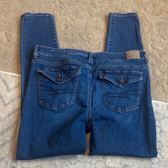 American Eagle Outfitters Dark Blue Skinny Jeans - Picture 7 of 15